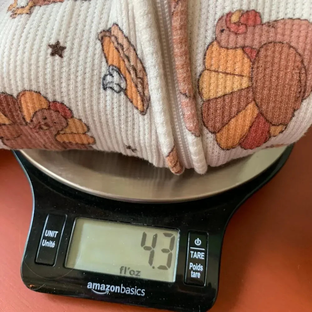 Caden Lane Waffle Knit Turkey Treats Convertible Romper